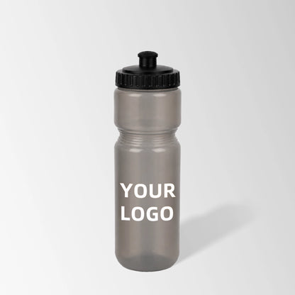 25 oz. Plastic Squeeze Sports Bike Water Bottle in Gray