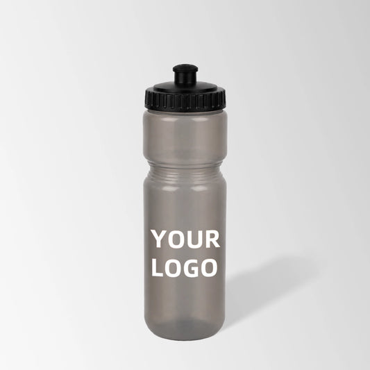25 oz. Plastic Squeeze Sports Bike Water Bottle in Gray