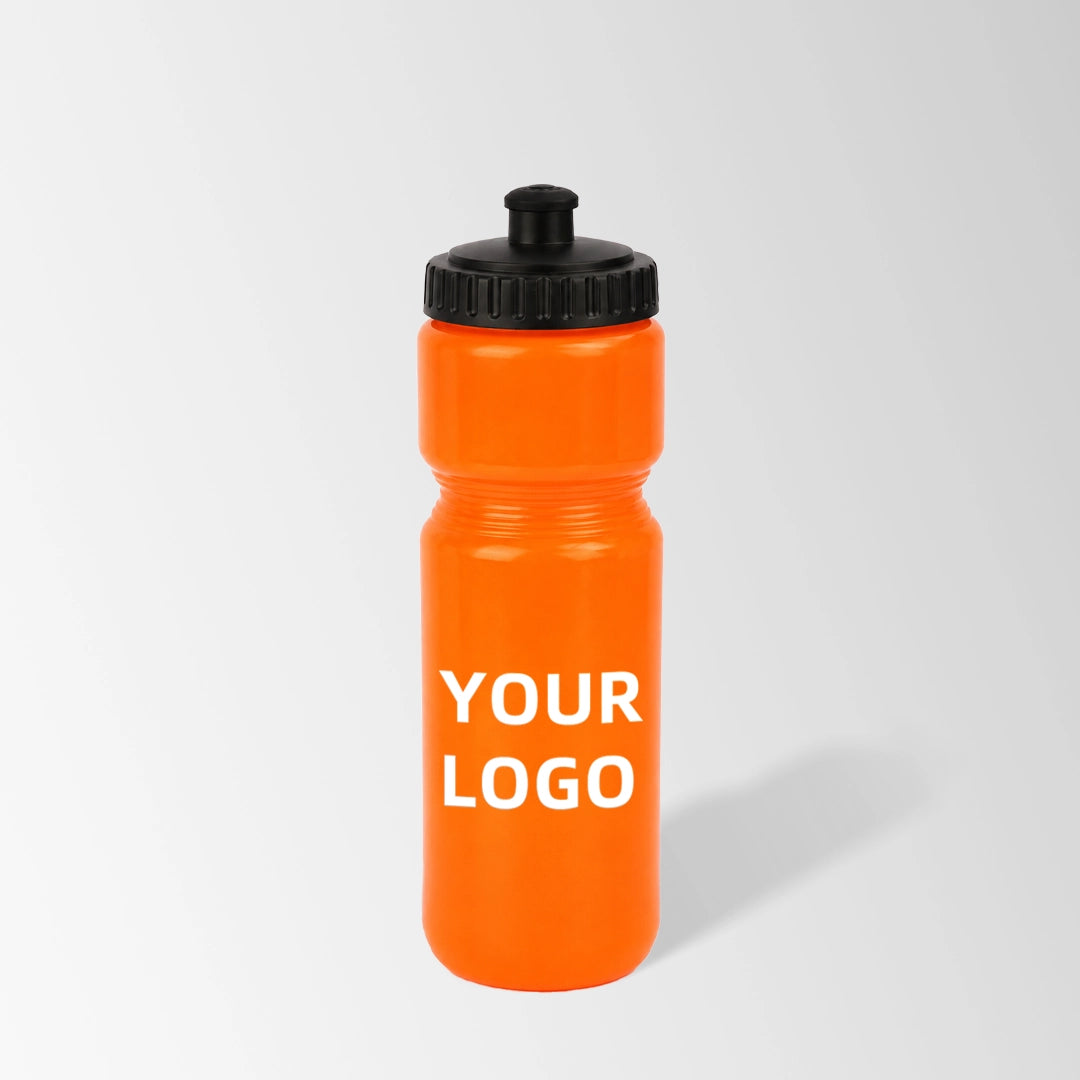 25 oz. Plastic Squeeze Sports Bike Water Bottle in Orange