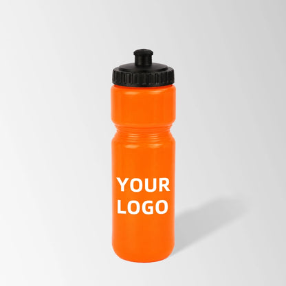 25 oz. Plastic Squeeze Sports Bike Water Bottle in Orange