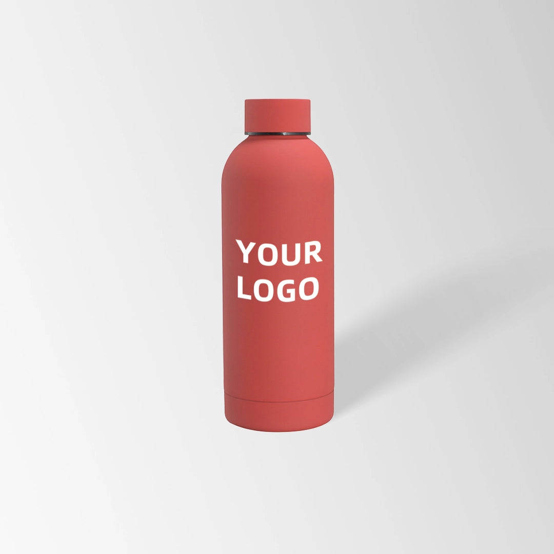 17 oz. Red insulated water bottle custom logo