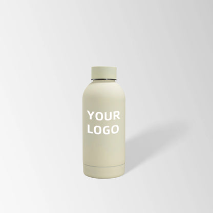 12 oz. Cream white insulated water bottle custom logo