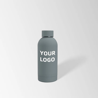 12 oz. Gray insulated water bottle custom logo