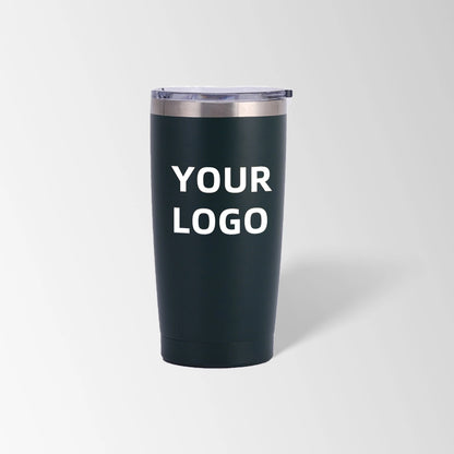 Dark green vacuum insulated tumbler custom logo