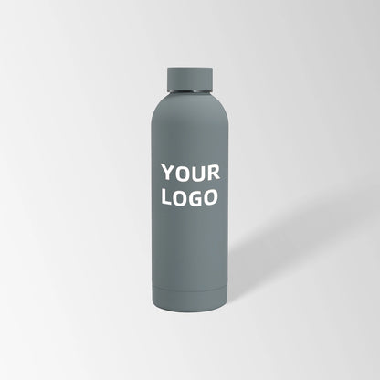 25 oz. Gray insulated water bottle custom logo