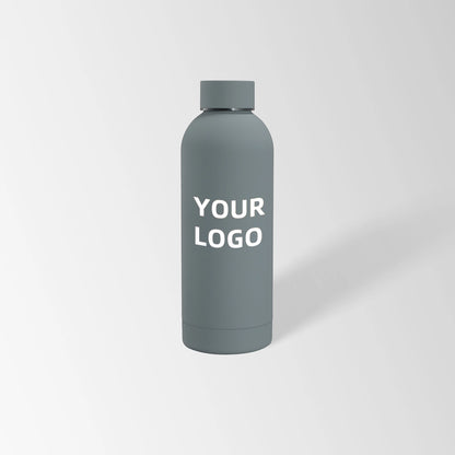 17 oz. Gray insulated water bottle custom logo