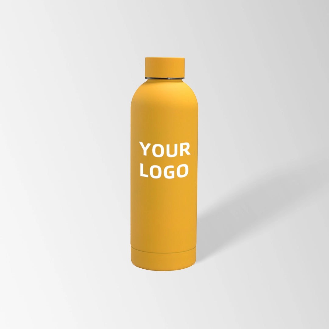 25 oz. Yellow insulated water bottle custom logo