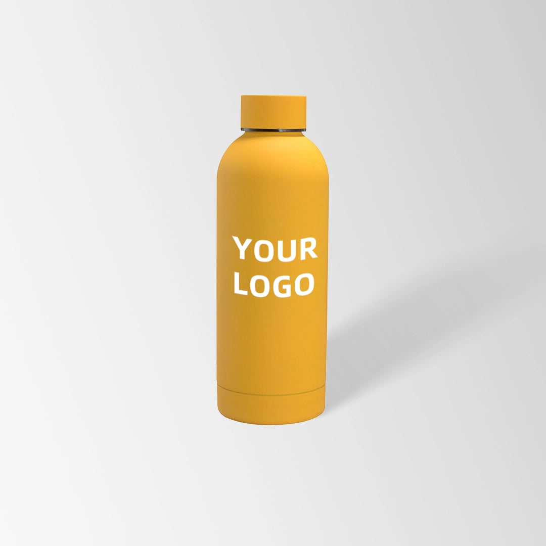 17 oz. Yellow insulated water bottle custom logo