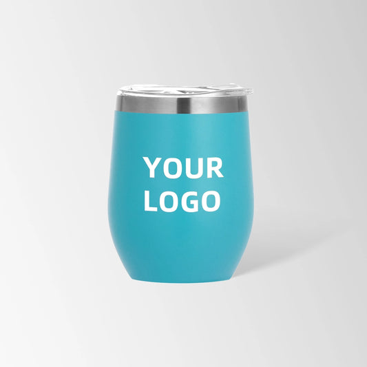 Mint green insulated wine tumbler custom logo