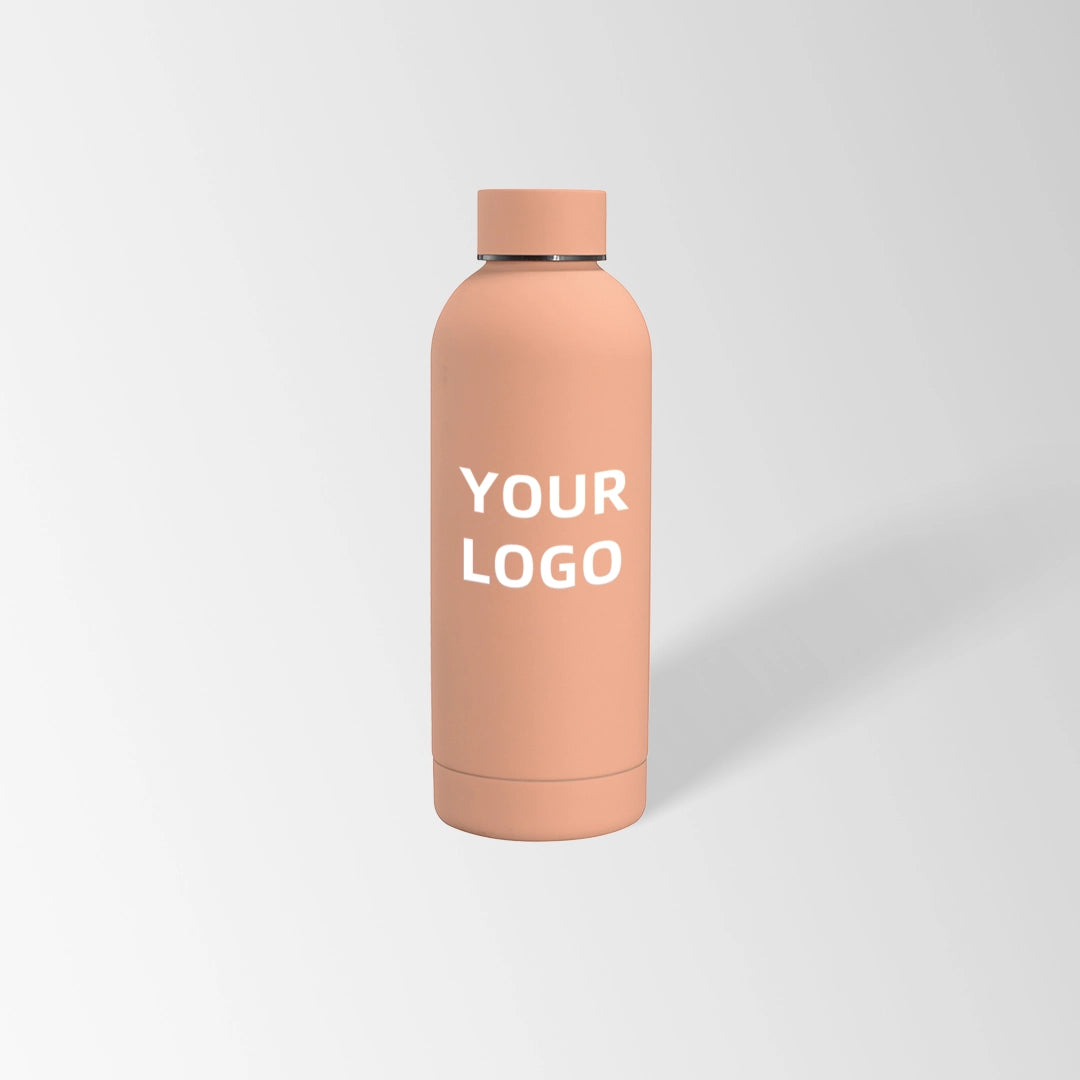 17 oz. Wheat color insulated water bottle custom logo