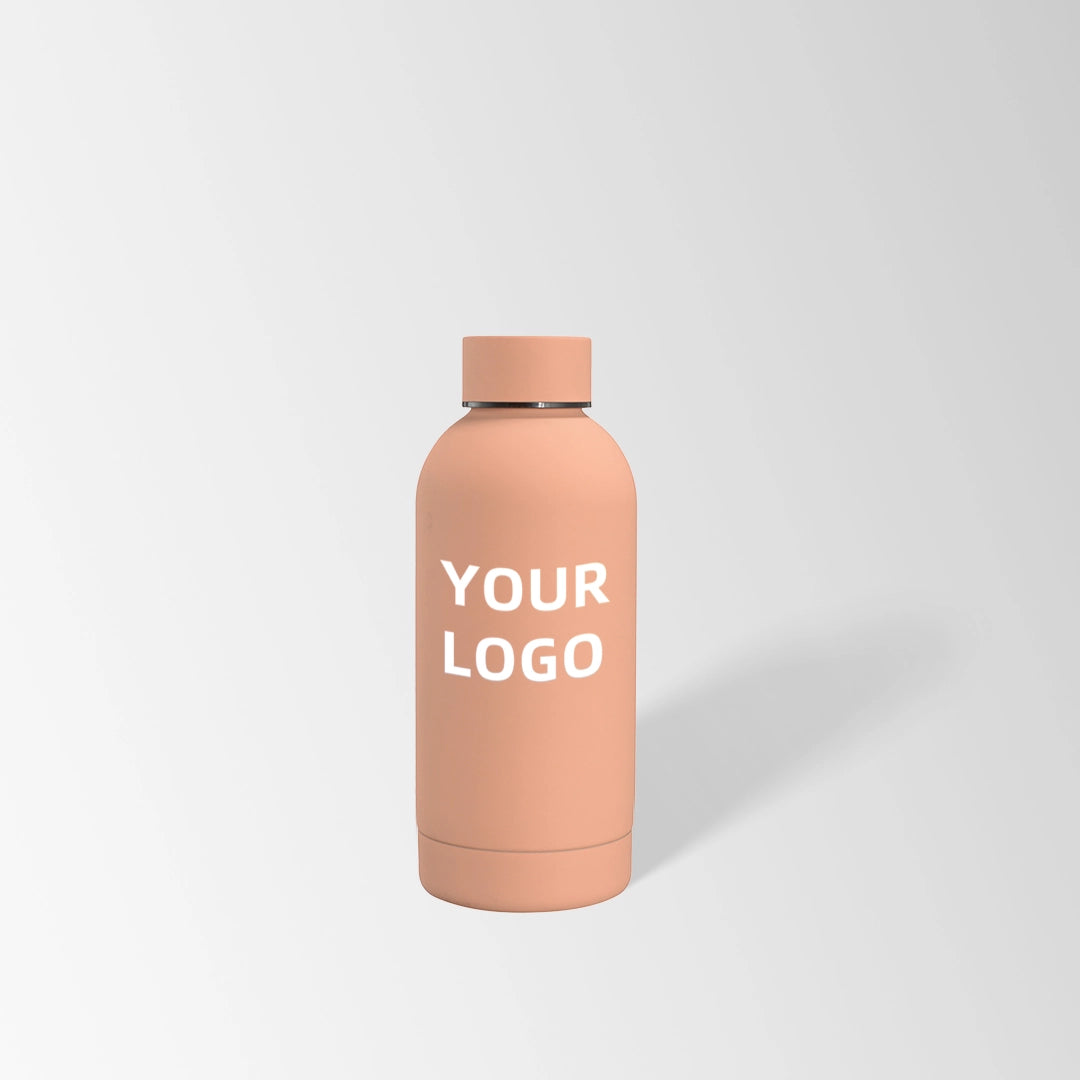 12 oz. Blush pink insulated water bottle custom logo