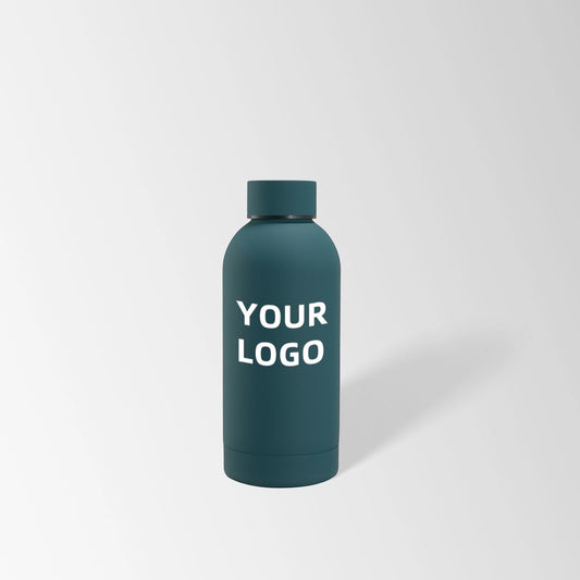 12 oz. Peacock green insulated water bottle custom logo