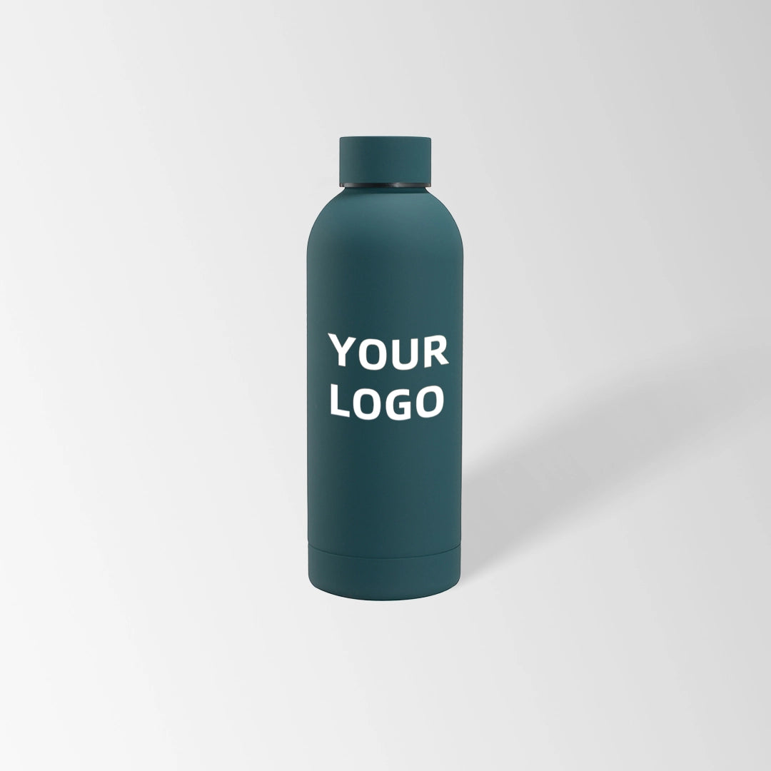 17 oz. Peacock green insulated water bottle custom logo