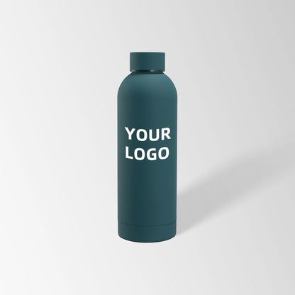 25 oz. Peacock green insulated water bottle custom logo
