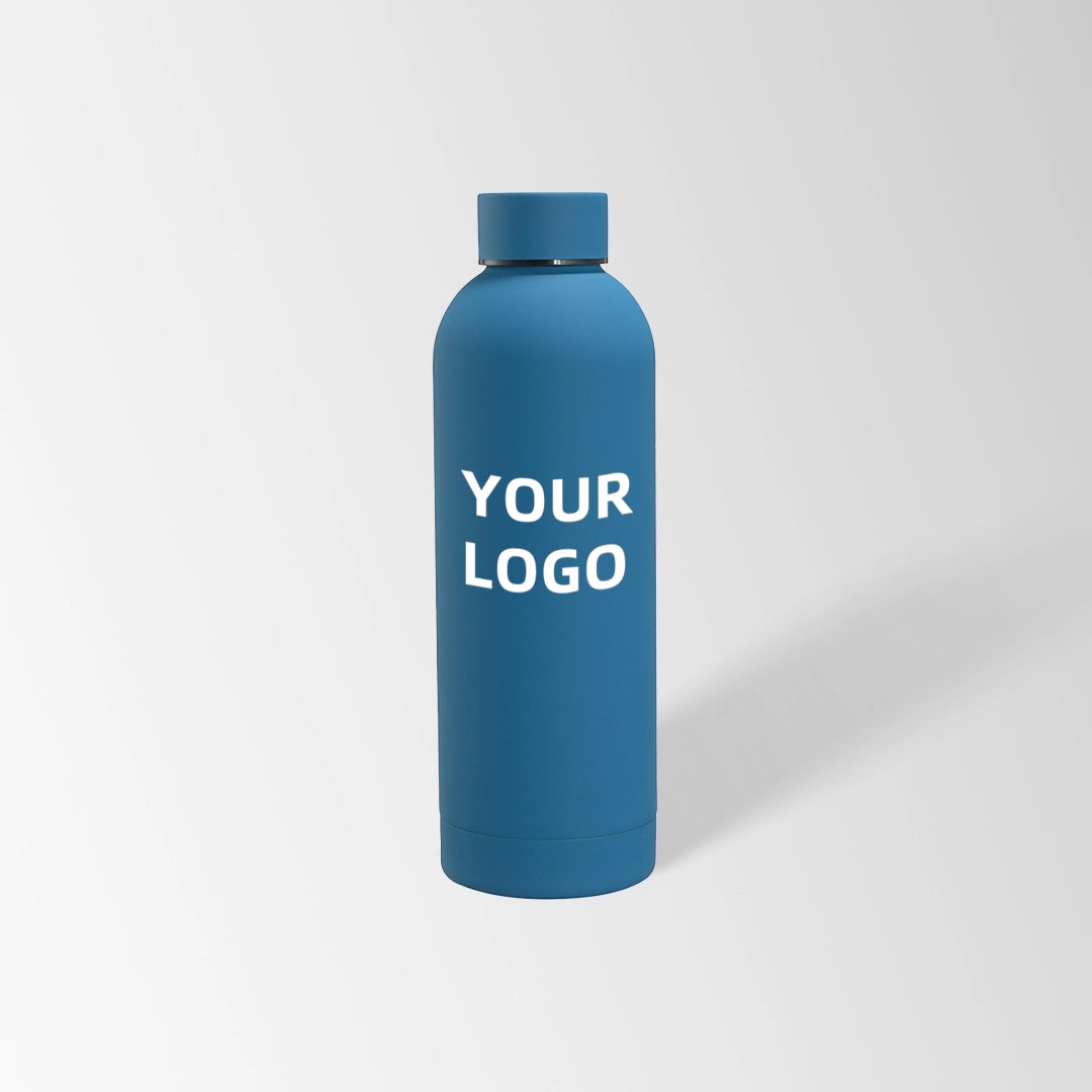 25 oz. Peacock blue insulated water bottle custom logo