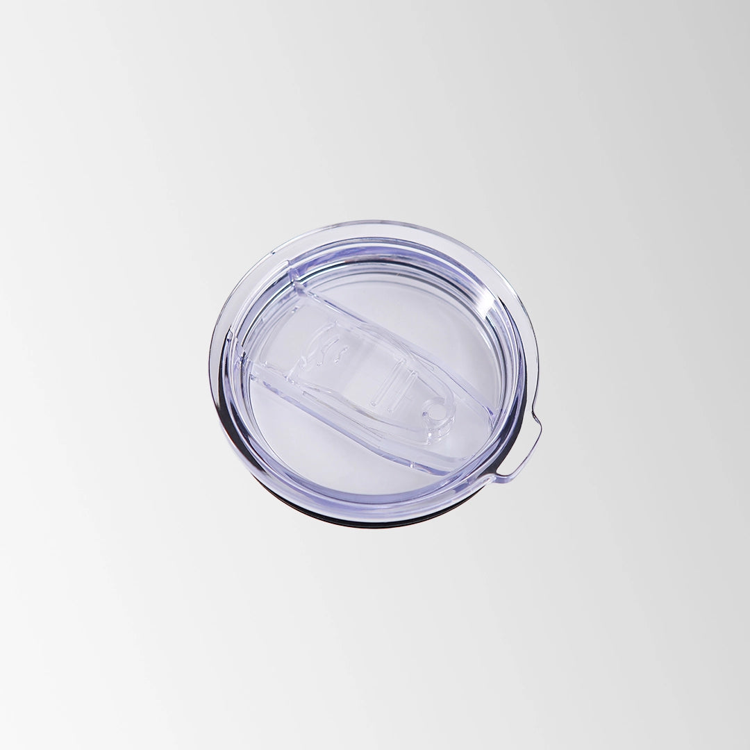Travel coffee tumbler lid top view