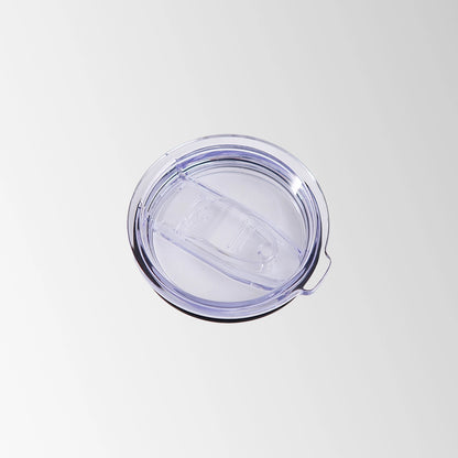 Travel coffee tumbler lid top view