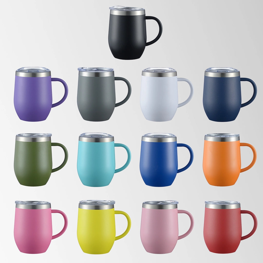 Multi color insulated coffee mugs with handle custom logo collection