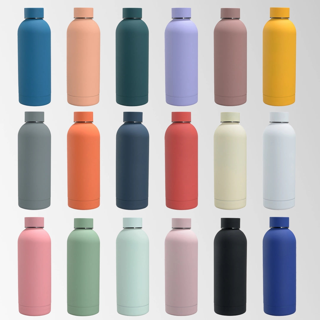 Multi color 17oz. insulated water bottles custom logo collection