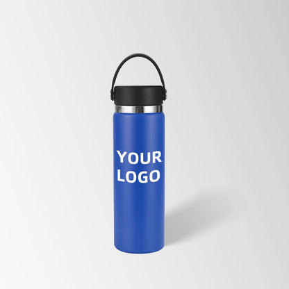 Dark blue insulated water bottle custom logo