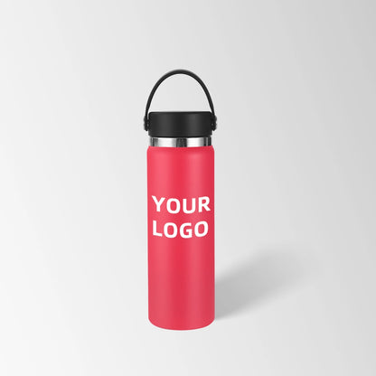 Red insulated water bottle custom logo