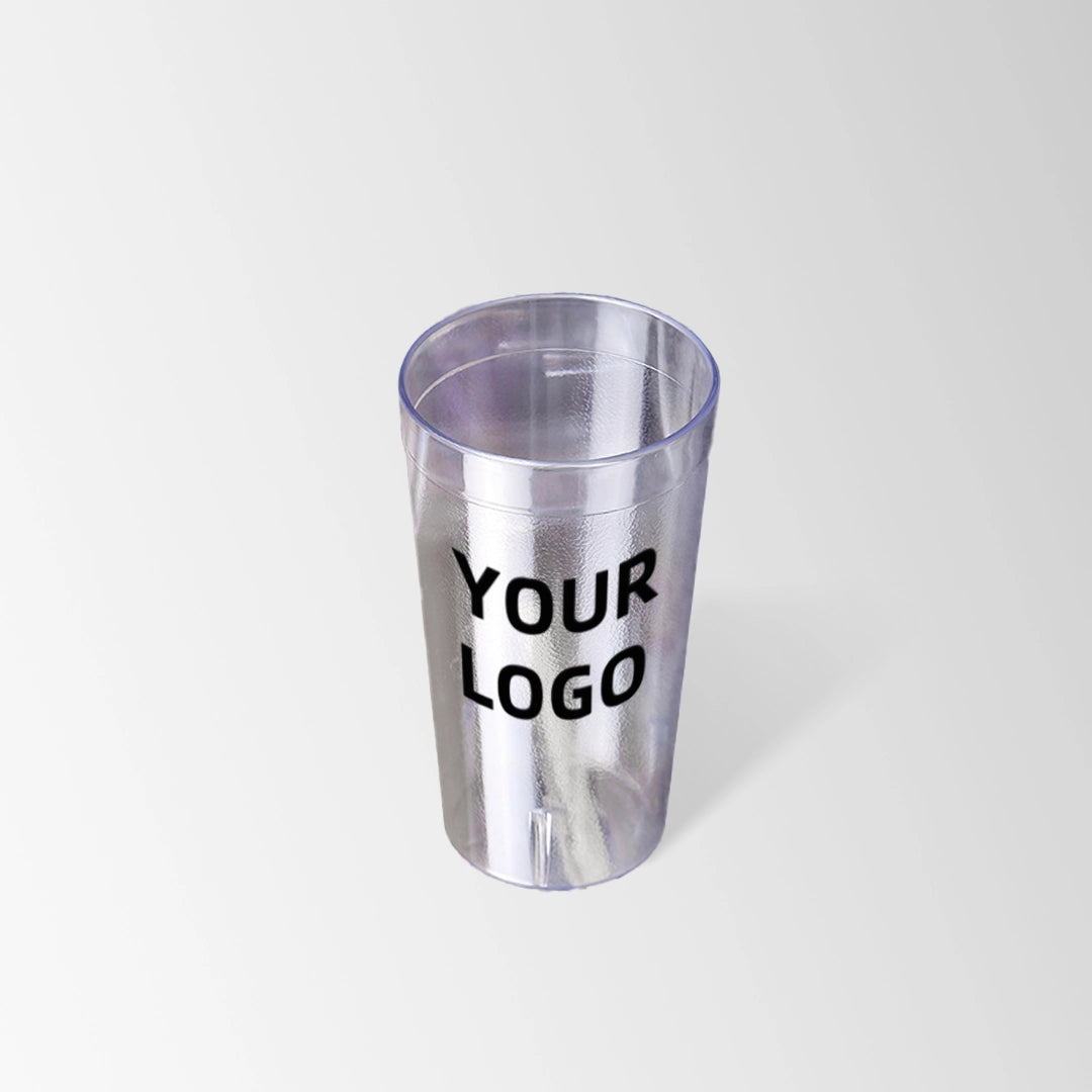light purple SAN plastic textured tumbler custom logo