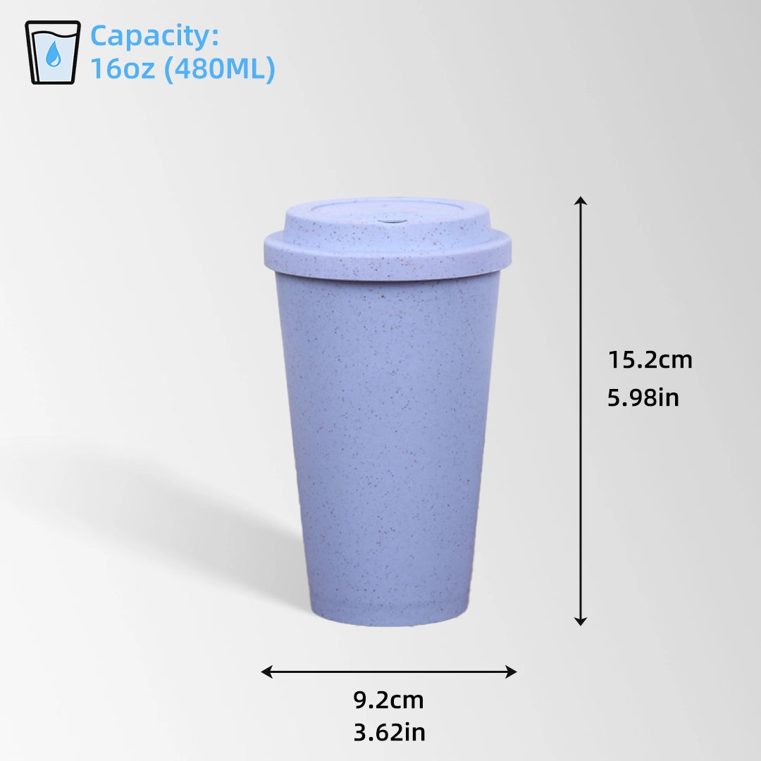 wheat straw travel cup size and dimensions view