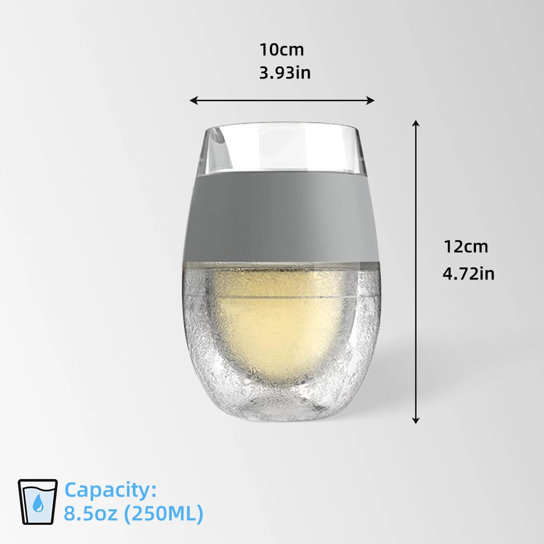 glass wine tumbler size and dimensions view