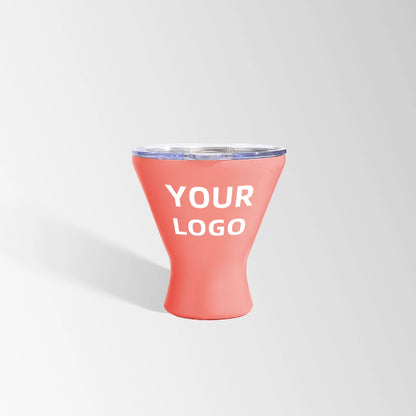 Coral martini tumbler custom logo