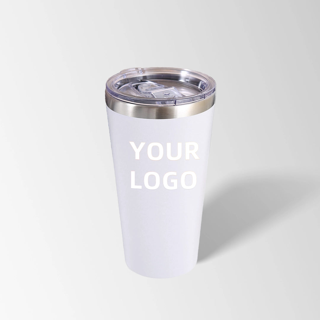 White double wall tumbler custom logo