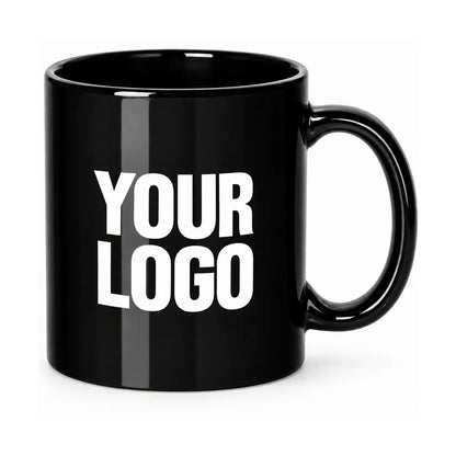 Black 11 oz. Traditional Ceramic Coffee Mug