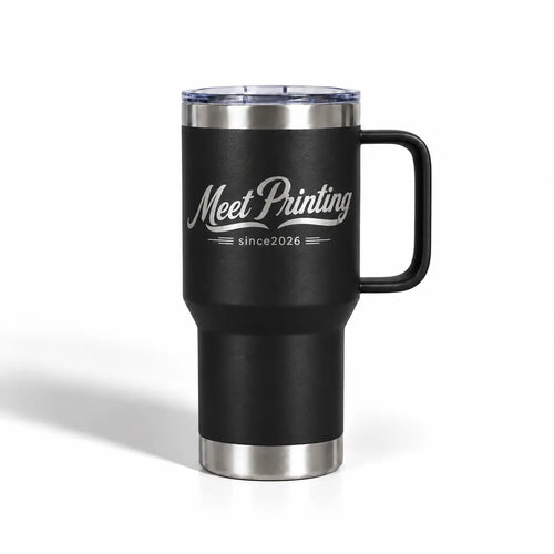 Black Meet Printing Logo Tumbler With Handle