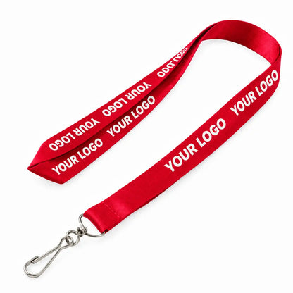 Custom Nylon Lanyard Red Logo