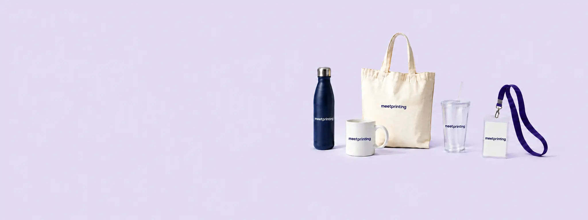 Custom promotional products with MeetPrinting logo