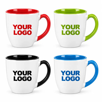 Custom 16 oz. Two-Tone Ceramic Bistro Mug