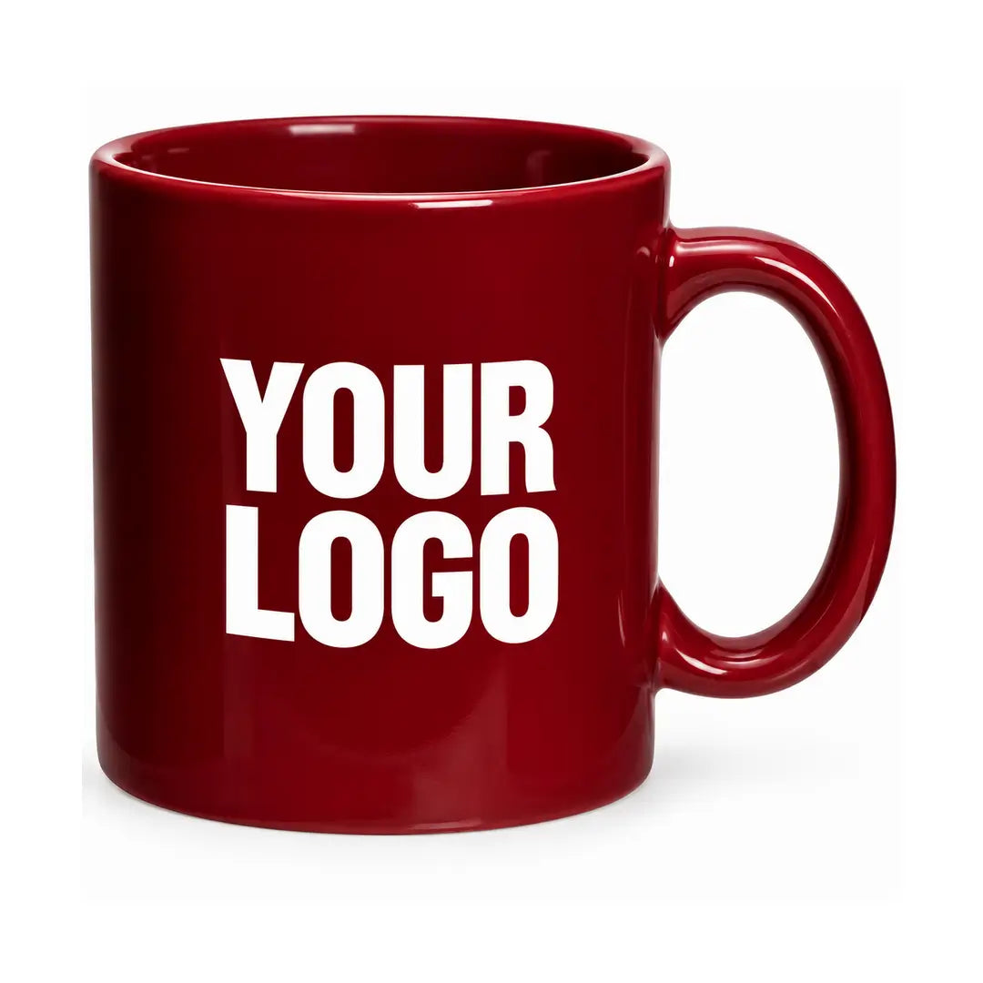 Maroon 11 oz. Traditional Ceramic Coffee Mug