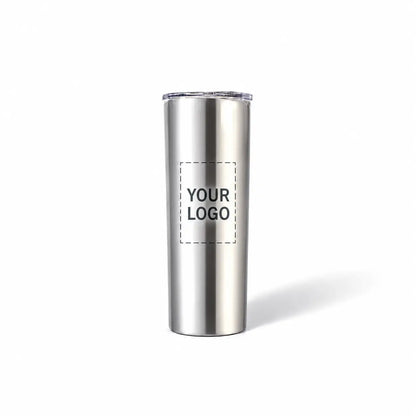 Natural stainless steel skinny tumbler custom logo