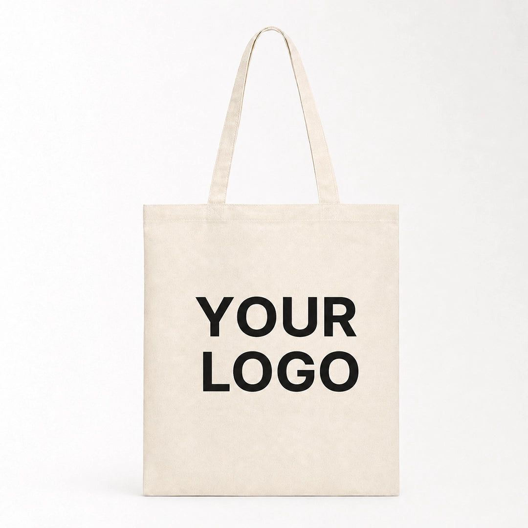 Natural cotton shopping tote bag custom logo