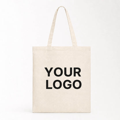 Natural cotton shopping tote bag custom logo