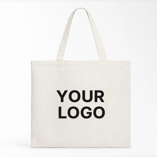 Natural cotton tote bag with custom logo