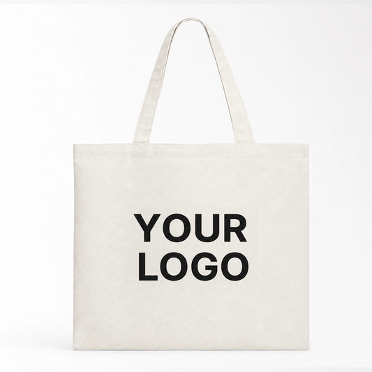 Natural cotton tote bag with custom logo