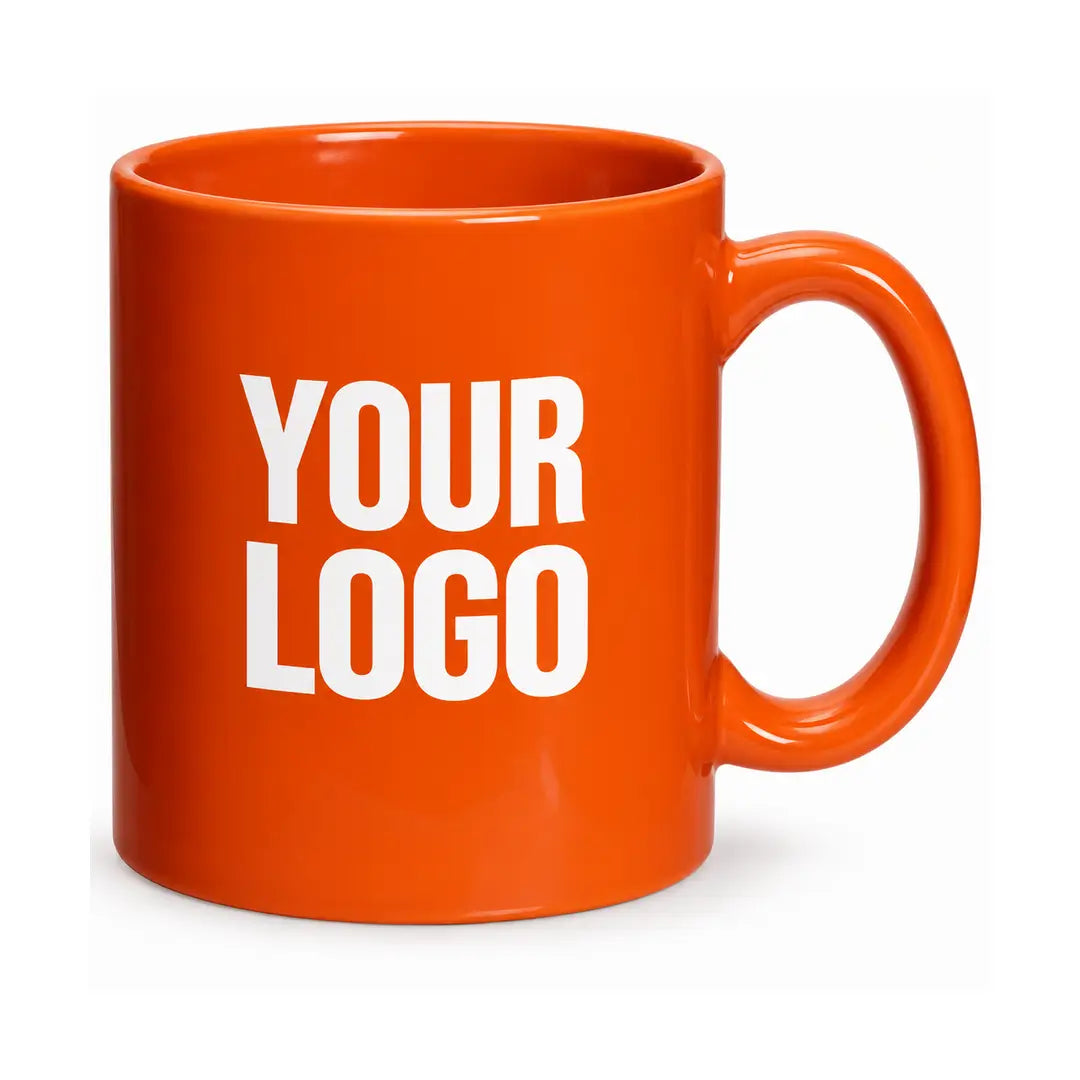 Orange 11 oz. Traditional Ceramic Coffee Mug