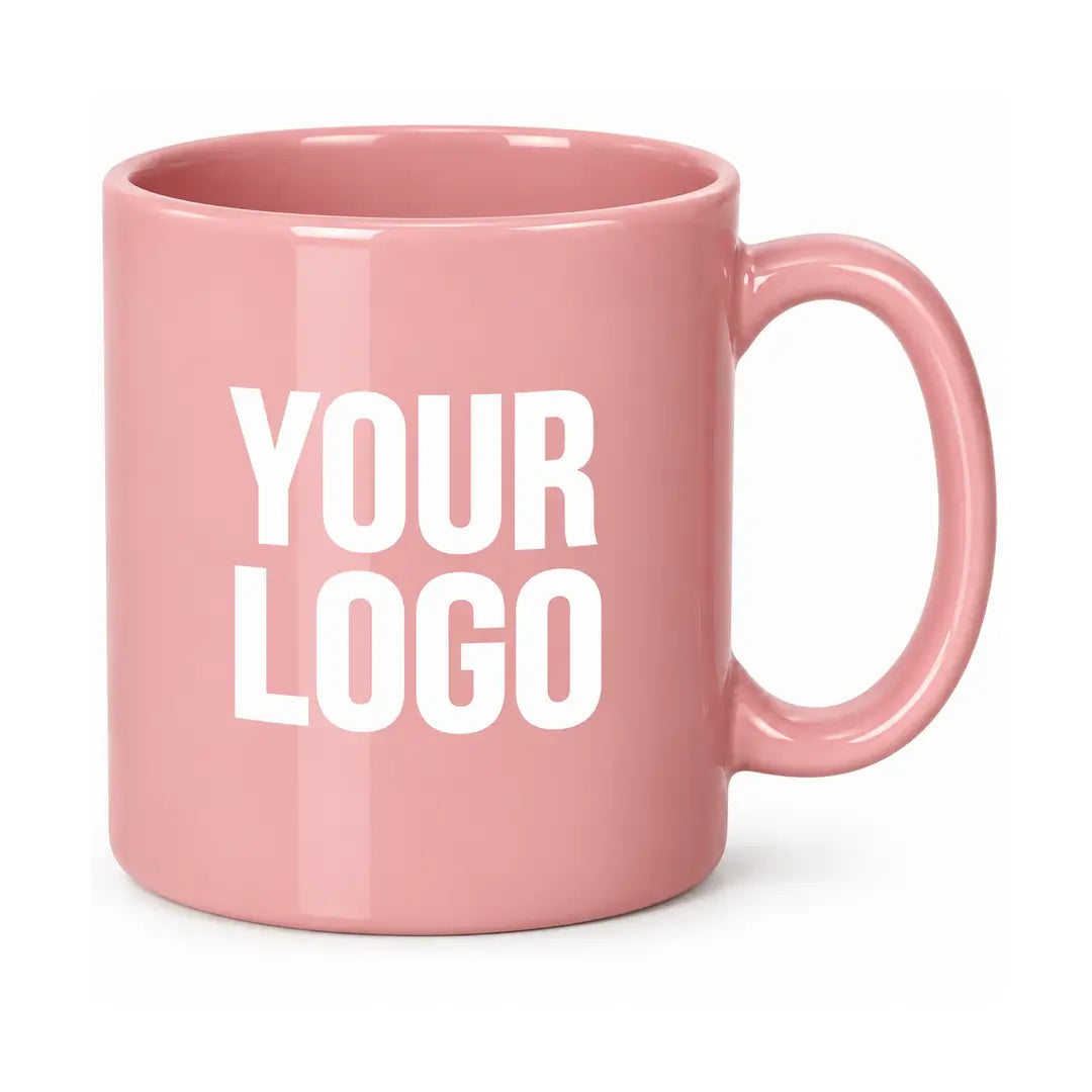 Pink 11 oz. Traditional Ceramic Coffee Mug