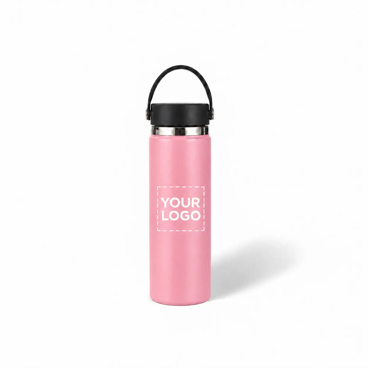 Pink insulated water bottle custom logo