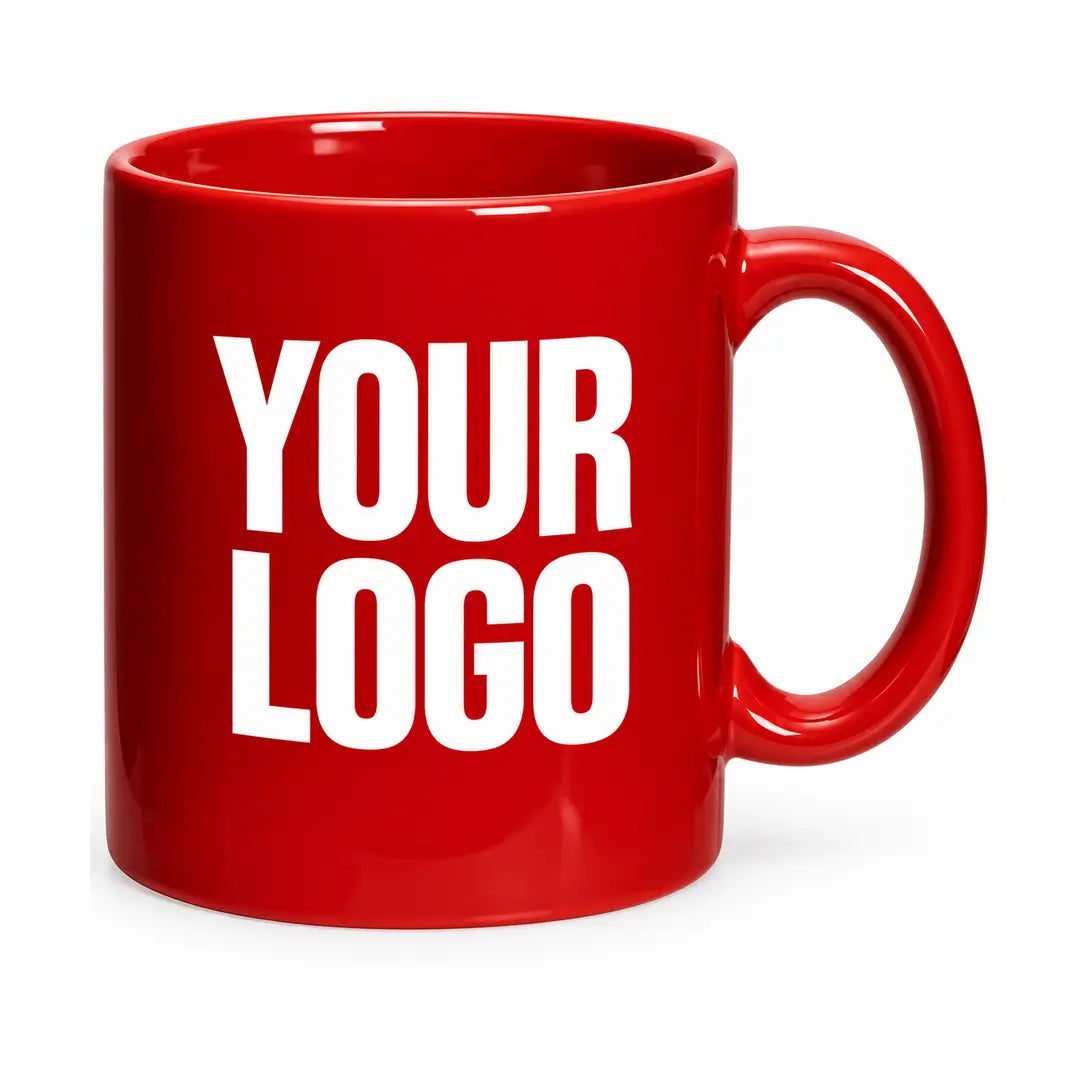 Red 11 oz. Traditional Ceramic Coffee Mug