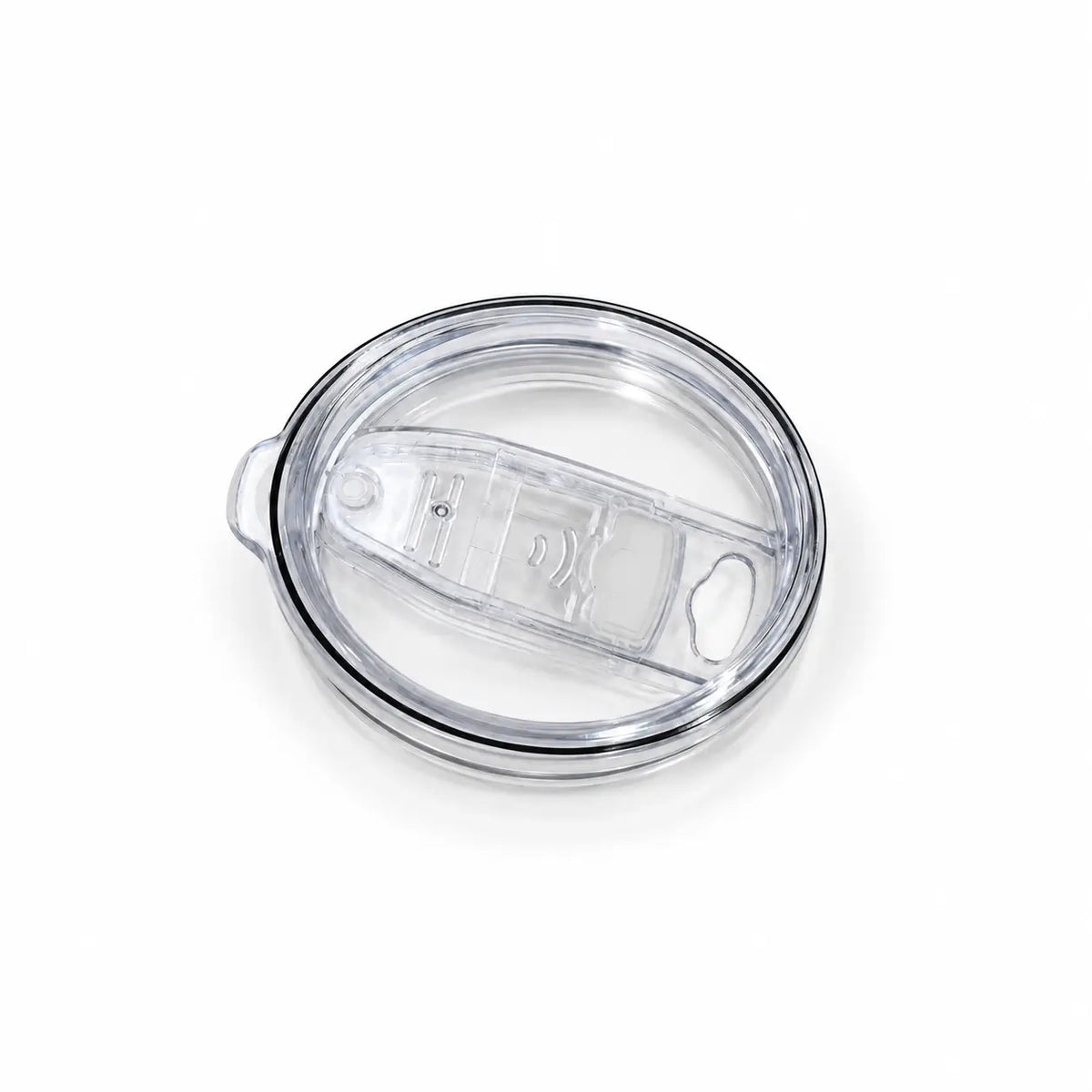 Transparent sliding tumbler replacement lid