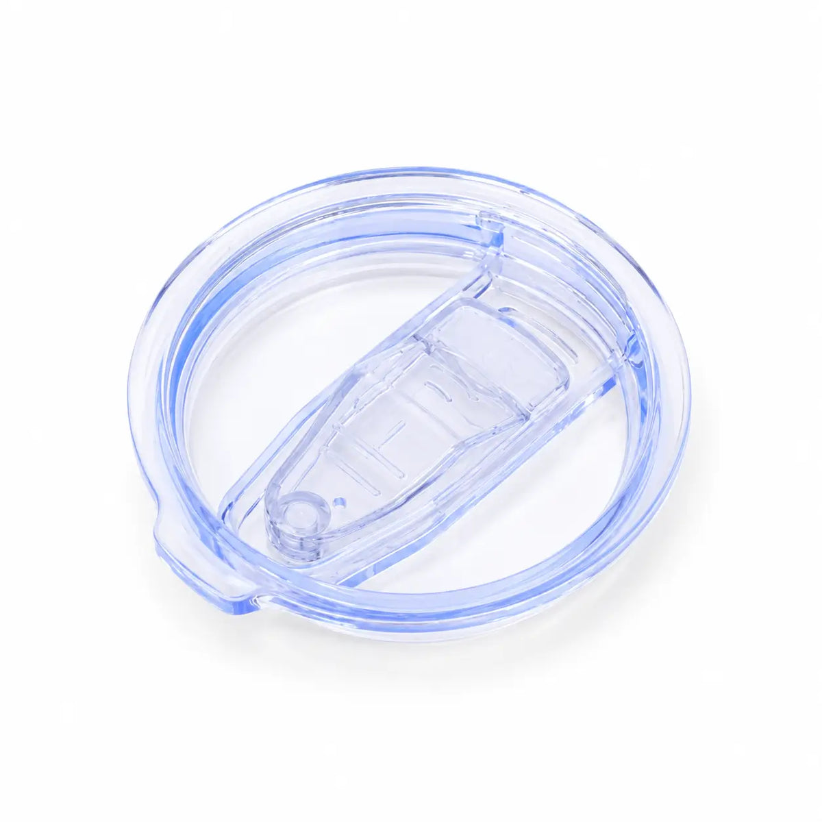 Travel tumbler lid top view