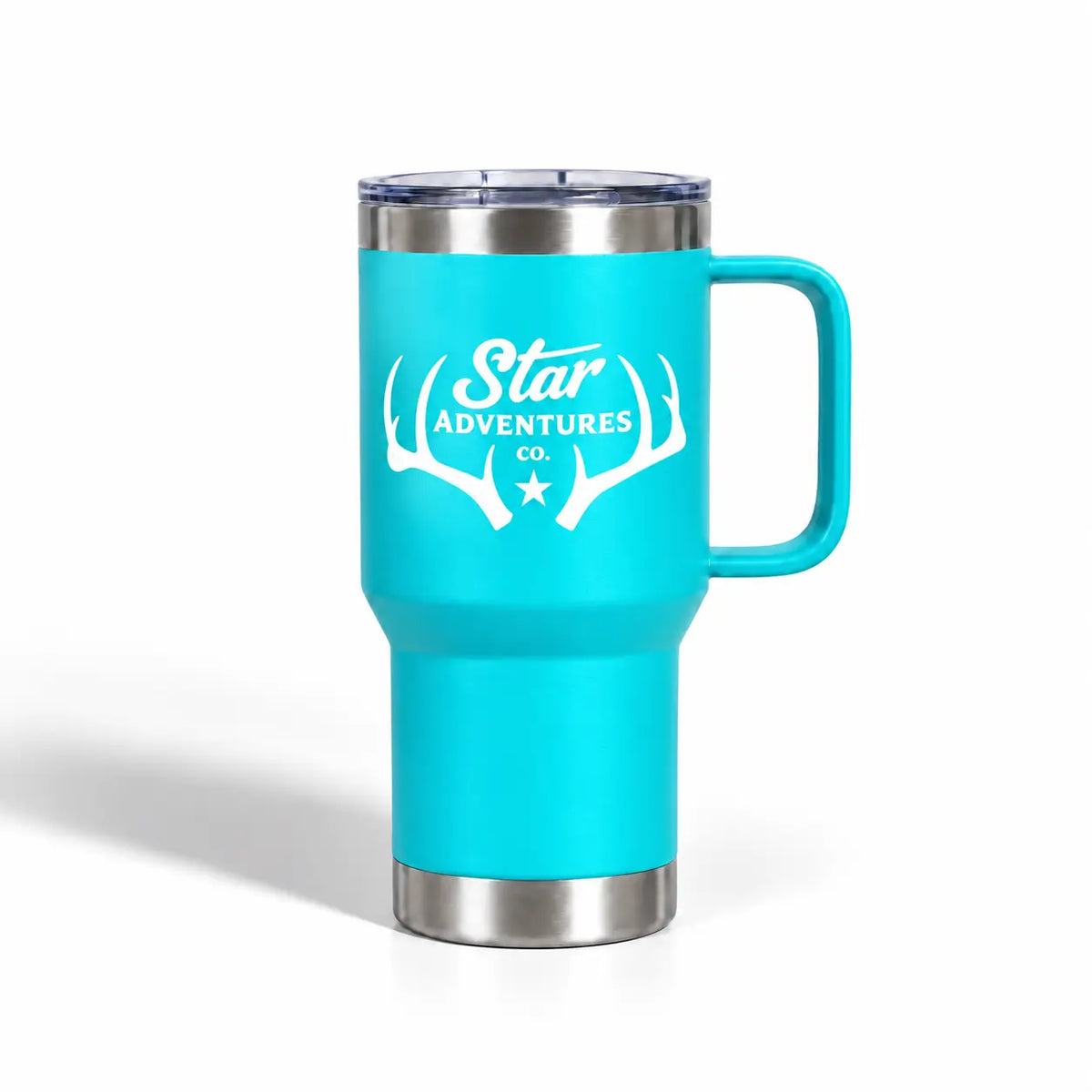Turquoise Star Adventures Antler Logo Tumbler With Handle