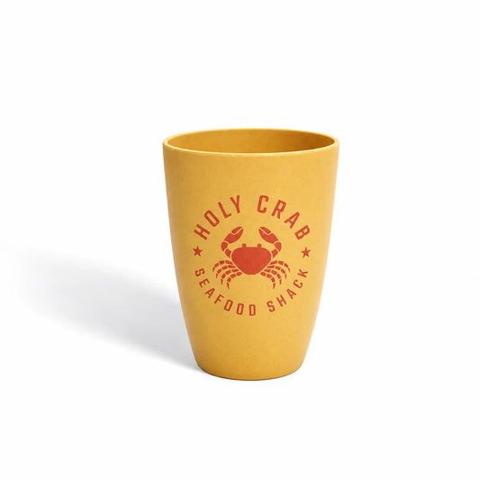 Wheat fiber tumbler with custom Holy Crab Seafood Shack crab logo print