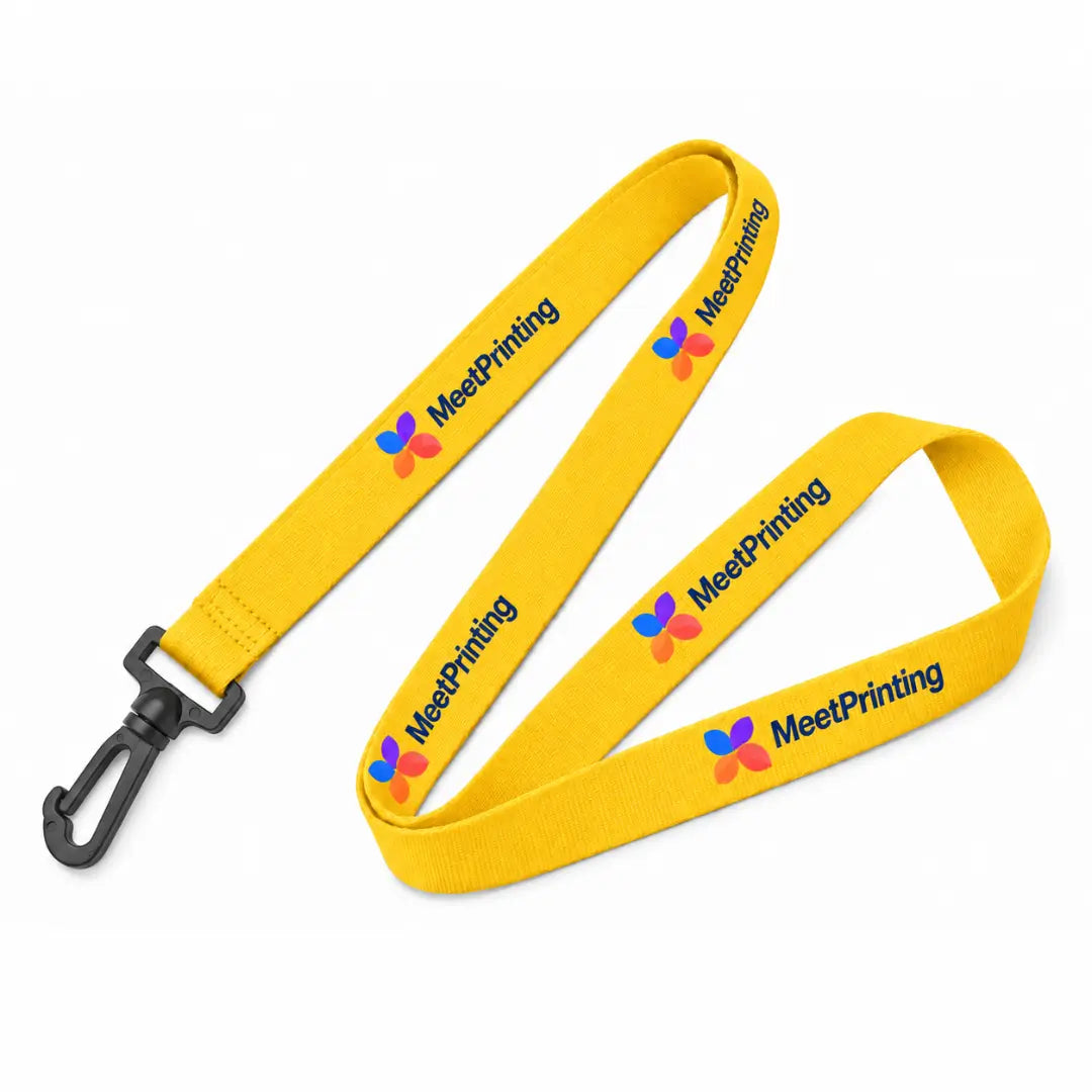 Yellow custom lanyard with logo